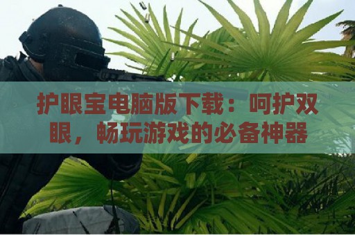 护眼宝电脑版下载：呵护双眼，畅玩游戏的必备神器