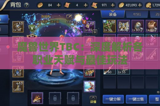 魔兽世界TBC：深度解析各职业天赋与最佳玩法